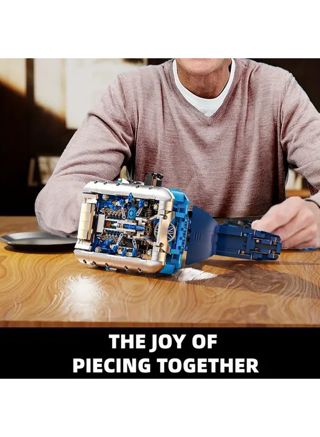 T4057 3D Mechanical Watch Model Building Blocks Set 1006 Pcs Educational Construction Toy Blue - Image 3